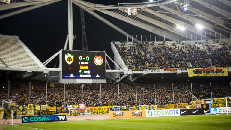 Ο κόσμος της ΑΕΚ φώναξε παρών και στον επαναληπτικό με τον Ολυμπιακό