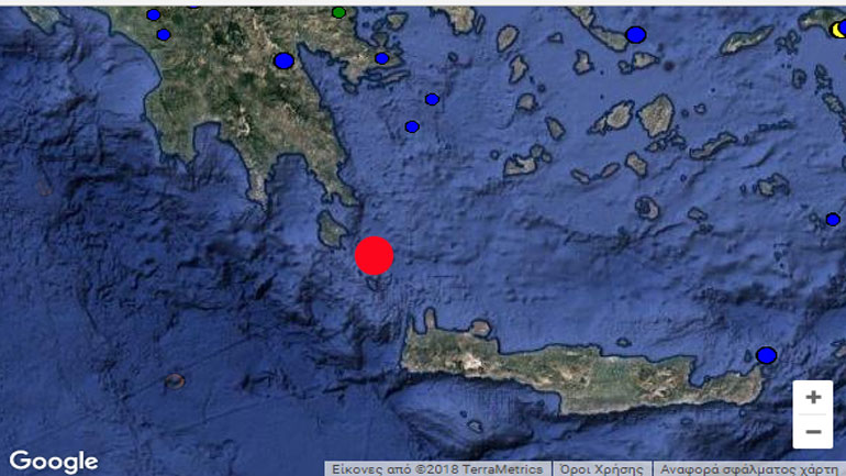 Σεισμός 3,8 Ρίχτερ δυτικά των Χανίων Σεισμός 3,8 Ρίχτερ δυτικά των Χανίων