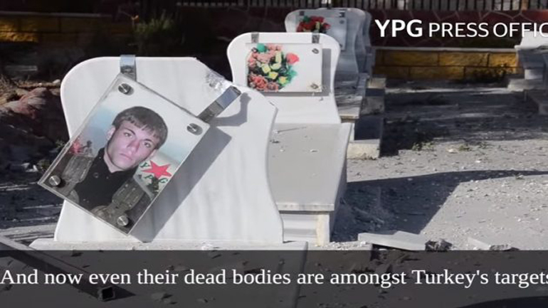 Αφρίν: Οι Τούρκοι βομβαρδίζουν ακόμα και τα νεκροταφεία των Κούρδων