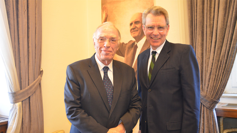 Συνάντηση Β. Λεβέντη με τον Αμερικανό Πρέσβη, κ. Geoffrey Pyatt