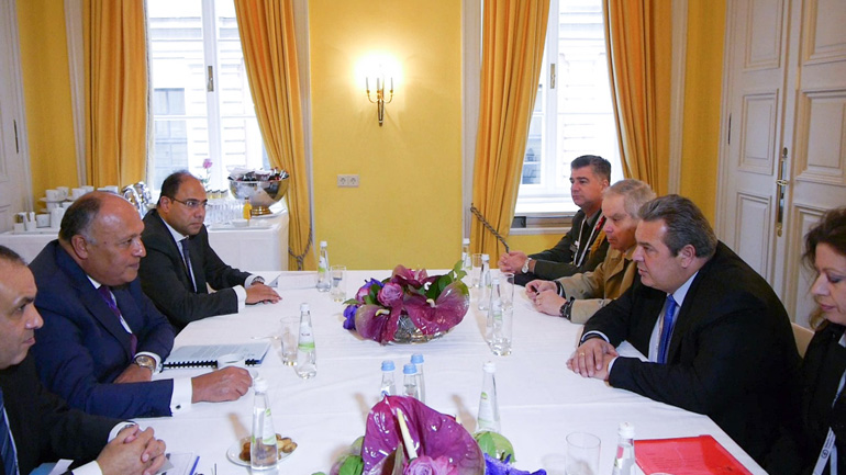 Μόναχο: Συνάντηση Πάνου Καμμένου με τον Υπουργό Εξωτερικών της Αιγύπτου