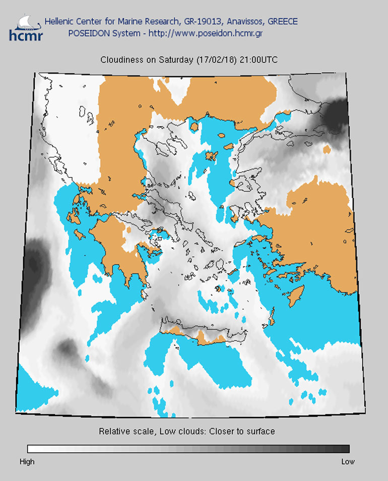 Νεφώσεις αργά το βράδυ του Σαββάτου