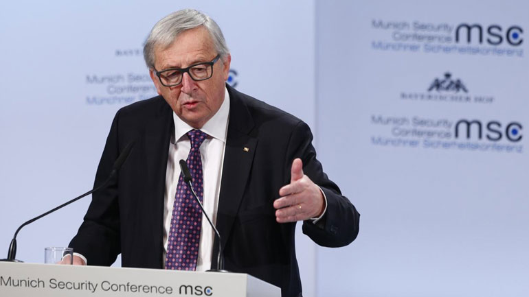 Γιούνκερ: Η Ευρώπη δεν μπορεί να βασίζεται αποκλειστικά στους συμμάχους της για την ασφάλειά της Γιούνκερ: Η Ευρώπη δεν μπορεί να βασίζεται αποκλειστικά στους συμμάχους της για την ασφάλειά της