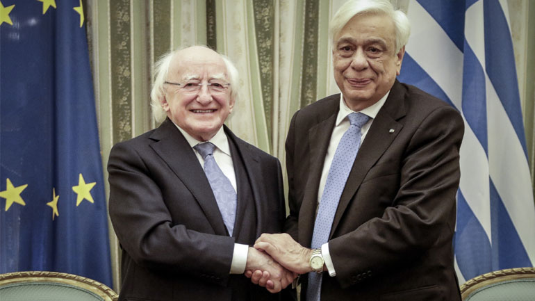 Συνάντηση του Προέδρου της Δημοκρατίας Πρ. Παυλόπουλου με τον Ιρλανδό ομόλογό του