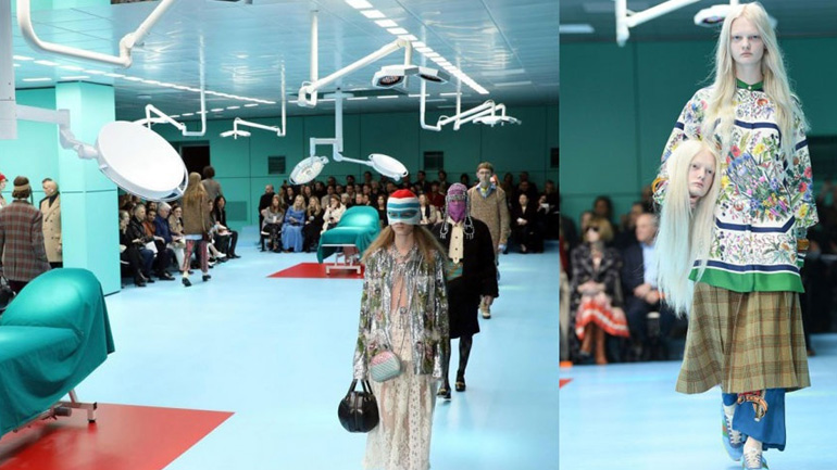 Ο Gucci μετέτρεψε το catwalk σε χειρουργείο – Με κομμένα κεφάλια στα χέρια τα μοντέλα
