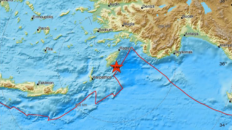 Σεισμός 3,2 στη Ρόδο