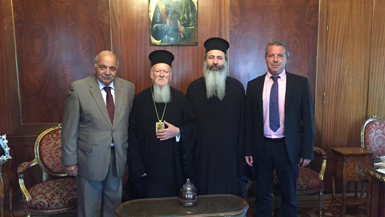 Συνάντηση Οικουμενικού Πατριάρχη με τον μητροπολίτη Κεφαλληνίας