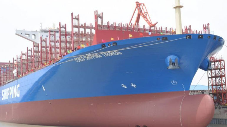 Στον Πειραιά το «Cosco Shipping Taurus», από τα μεγαλύτερα πλοία μεταφοράς container