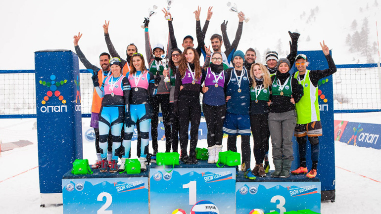 Μεγάλη επιτυχία για το 1ο Πανελλήνιο Πρωτάθλημα Snow Volley – Ο ΟΠΑΠ Μεγάλος Χορηγός της διοργάνωσης