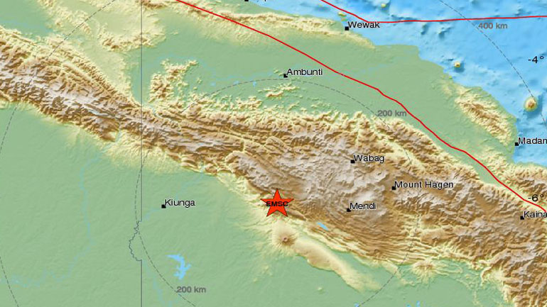 Σεισμική δόνηση 6R στη Νέα Γουινέα