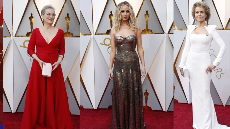 Στο λαμπερό κόκκινο χαλί των Oscars 2018 – Τι φόρεσαν οι stars