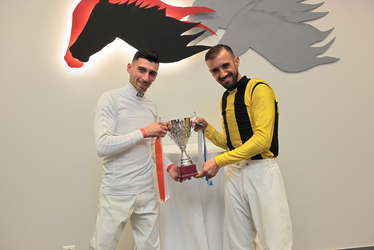 Ο Κύπριος αναβάτης Κωνσταντίνος Καποδίστριας και ο Έλληνας αναβάτης Μάριος Χριστοφής