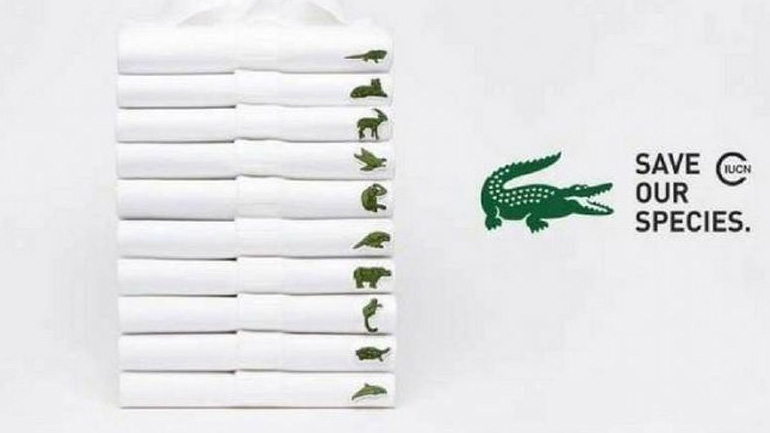 Η Lacoste αντικαθιστά το διάσημο κροκοδειλάκι της για καλό σκοπό