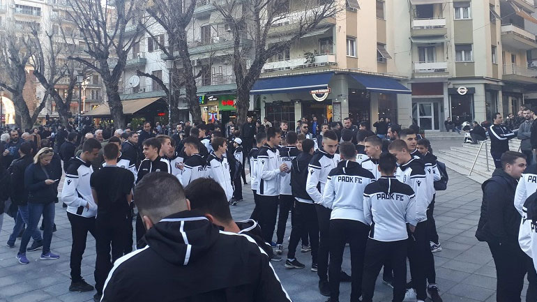 Παιδιά από τα τμήματα υποδομής της ποδοσφαιρικής ομάδας