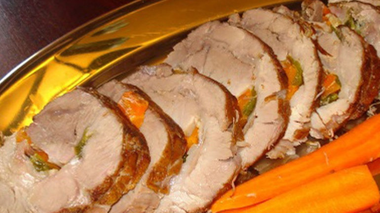 Μοσχάρι ρολό γεμιστό στον φούρνο