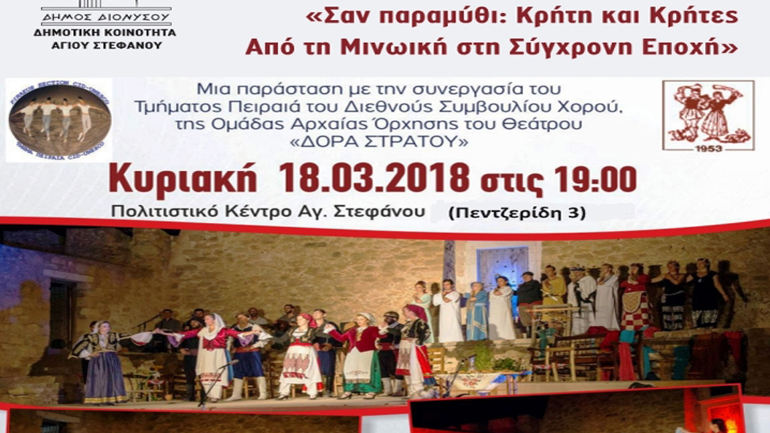 Θεατρικό Δρώμενο «Σαν παραμύθι: Κρήτη και Κρήτες – Από τη Μινωική στη Σύγχρονη Εποχή»