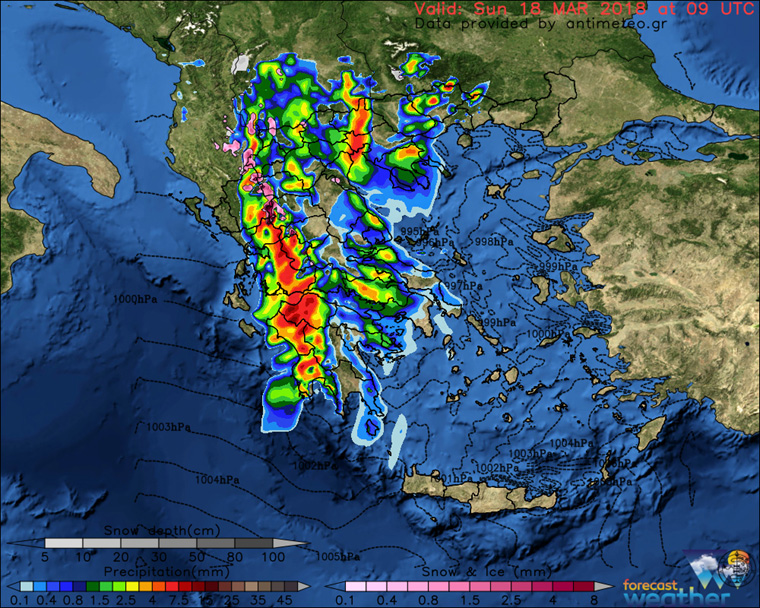 Υετός το πρωί της Κυριακής