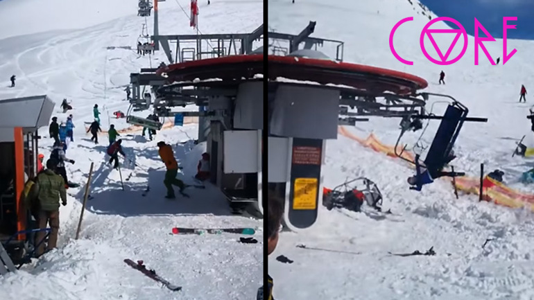 Σοκαριστικό ατύχημα στο χιονοδρομικό κέντρο Gudauri στον Καύκασο