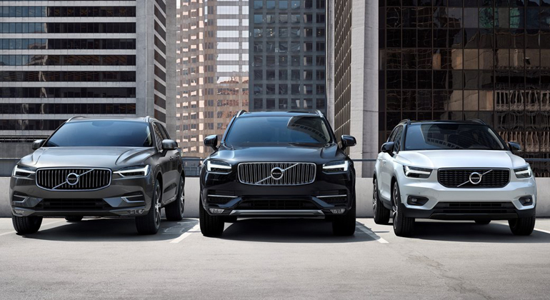 Η σειρά XC της Volvo. Από αριστέρα προς τα δεξιά τα XC60, XC90 και XC40