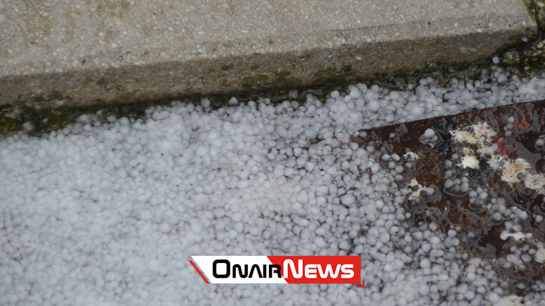 Χαλαζόπτωση στο Μεσολόγγι