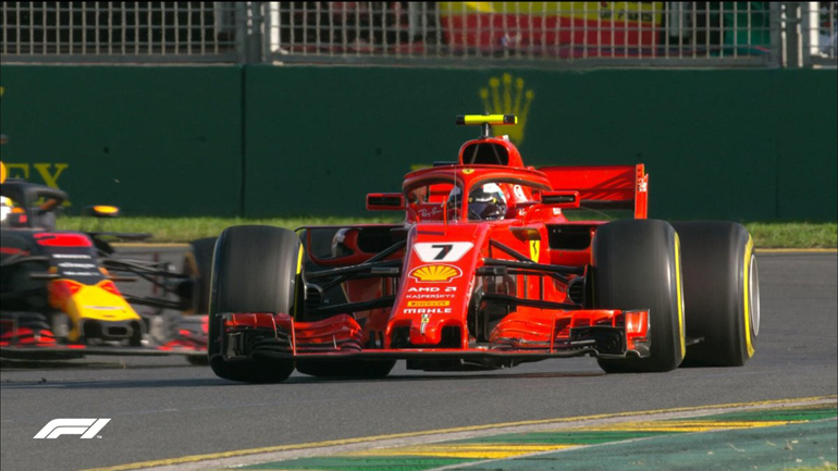 Ο Ricciardo (Red Bull) πίεσε αλλά τελικά ο Raikkonen (Ferrari) ήταν αυτός που ανέβηκε στο βαθρο