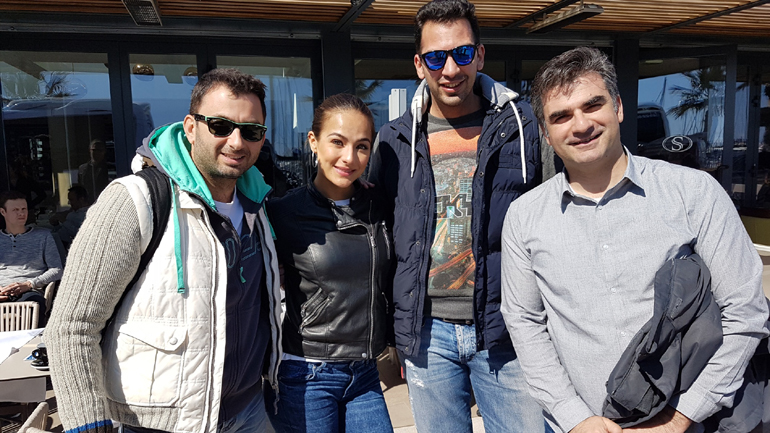 Από αριστερά, Βασίλης Σαρημπαλίδης, Nochtli Peralta Alvarez, Άγγελος Κλιβανόπουλος και Γιάννης Κάττωριτς