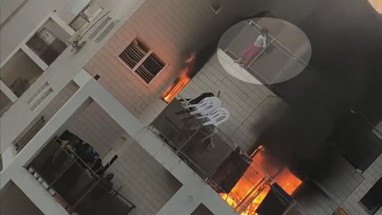 Ισραήλ: Παιδάκι 3 ετών πηδάει στο κενό για να απεγκλωβιστεί από το φλεγόμενο σπίτι του