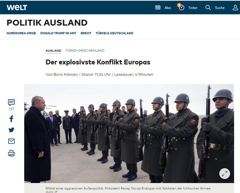 Το δημοσίευμα της Die Welt: 'Οι εκρηκτικές αντιπαραθέσεις στην Ευρώπη'