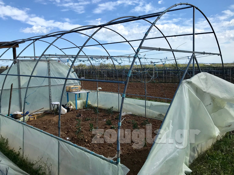Kαταστροφές θερμοκηπίων από τους ισχυρούς νοτιοδυτικούς ανέμους