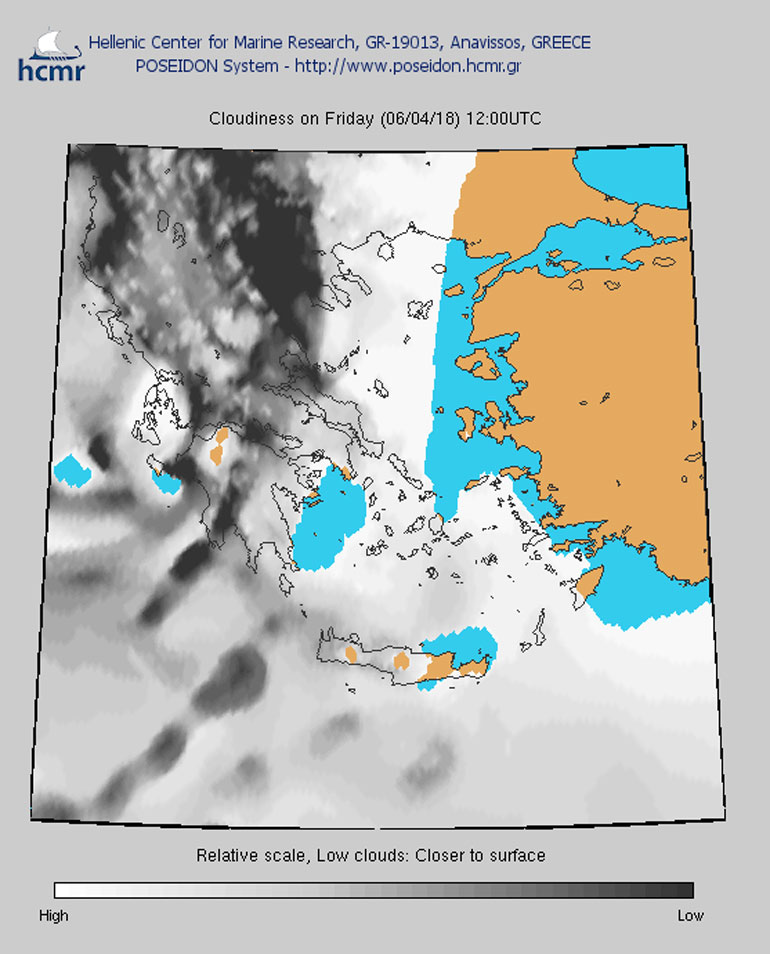 Νεφοκάλυψη στις 12.00 το μεσημέρι