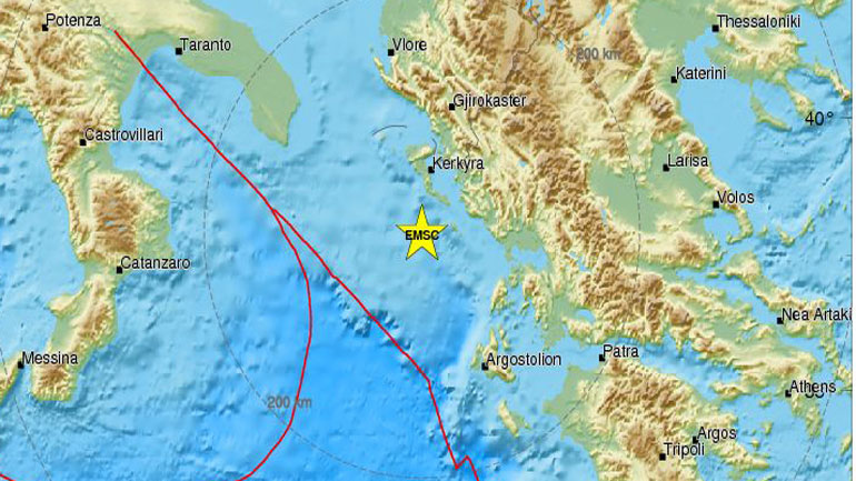 Σεισμός 4,1 Ρίχτερ στην Κέρκυρα