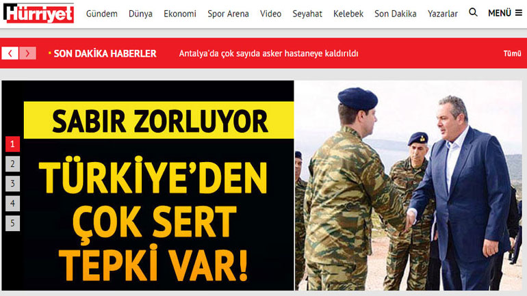 Υβριστικές δηλώσεις της Άγκυρας κατά Καμμένου