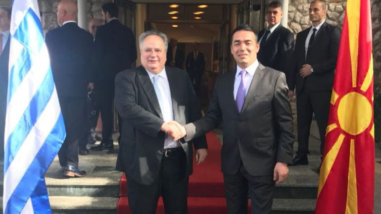 Σε εξέλιξη η συνάντηση Κοτζιά – Ντιμιτρόφ στην Αχρίδα