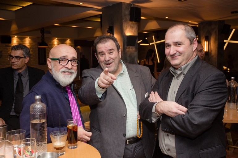 Ο Γιώργος Τριανταφύλλης (στη μέση)΄. Στην φωτογραφία μαζί με τους Γιάννη Σκουφή (δεξιά) και Θωμά Ευθυμίου