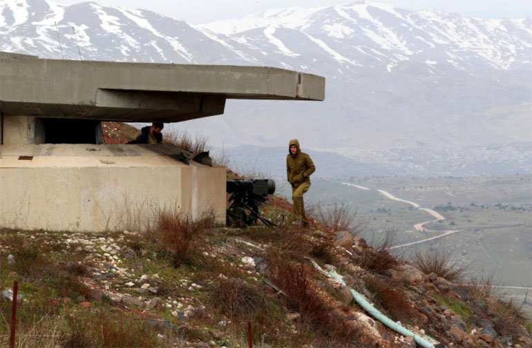 Ισραηλινό στρατιωτικό φυλάκιο στα υψίπεδα του Γκολάν