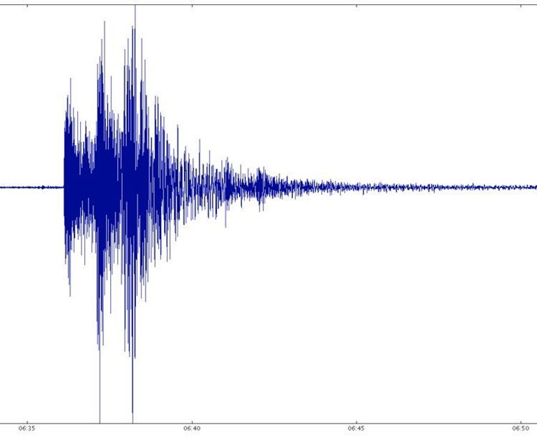 Δείτε πώς κατέγραψε τη δόνηση σεισμογράφος που είναι εγκατεστημένος στο Ντουμπάι