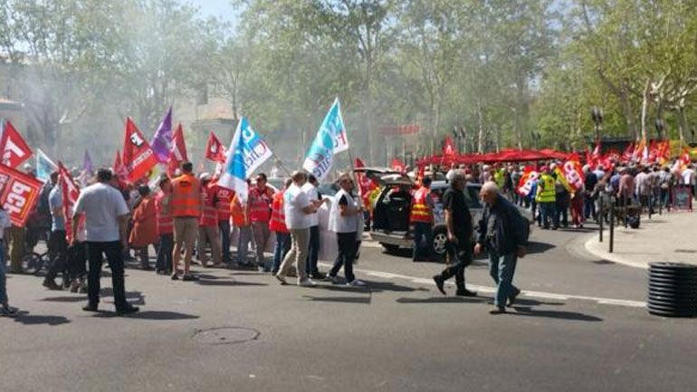 Γαλλία: Επεισόδια στην πορεία των συνδικάτων