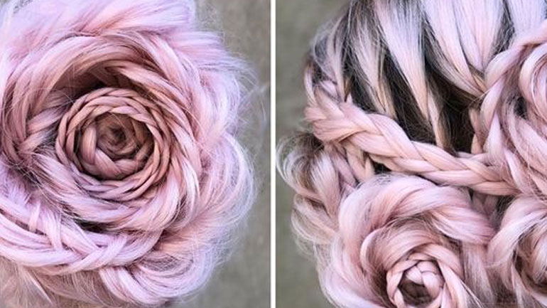 Rose hair updo: Η beauty editor σου δείχνει πώς να κάνεις το πιο hot χτένισμα της σεζόν!