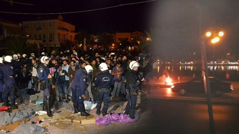 Επιχείρηση “σκούπα” έπειτα από ολονύκτια επεισόδια στη Λέσβο