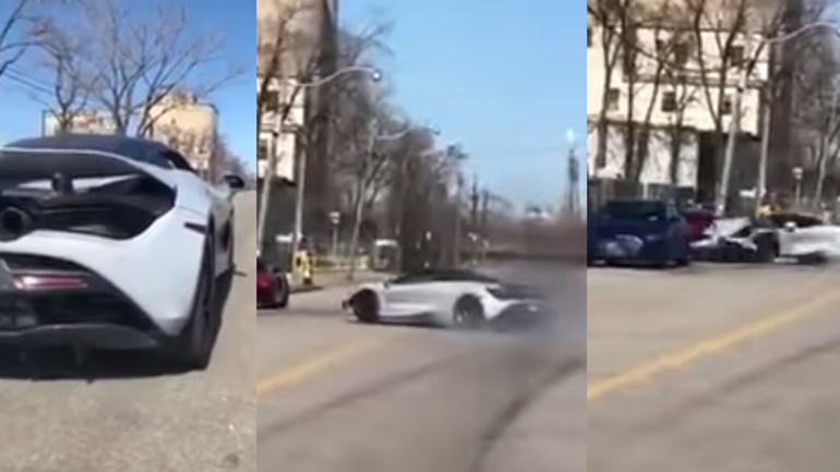 Πιτσιρικάς χάνει τον έλεγχο της McLaren και πέφτει πάνω σε ένα R8 Πιτσιρικάς χάνει τον έλεγχο της McLaren και πέφτει πάνω σε ένα R8