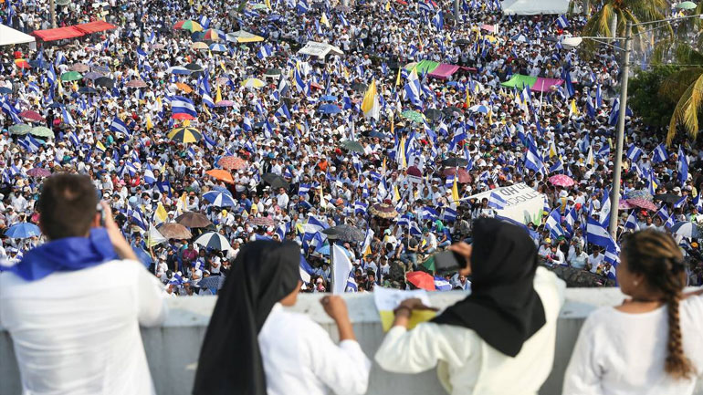 Νικαράγουα: Τεράστια συγκέντρωση «για την ειρήνη και τη δικαιοσύνη»
