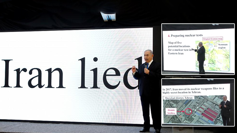 Ο Νετανιάχου παρουσίασε το “μυστικό πυρηνικό πρόγραμμα” του Ιράν