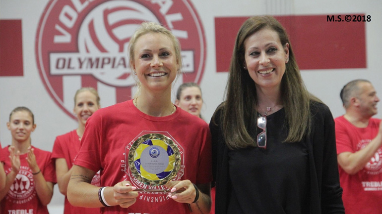 MVP του πρωταθλήματος της Volleyleague Γυναικών η Σάσκια Χίπε