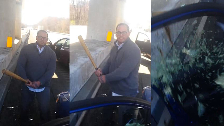 Εξαγριωμένος οδηγός επιτίθεται με ρόπαλο