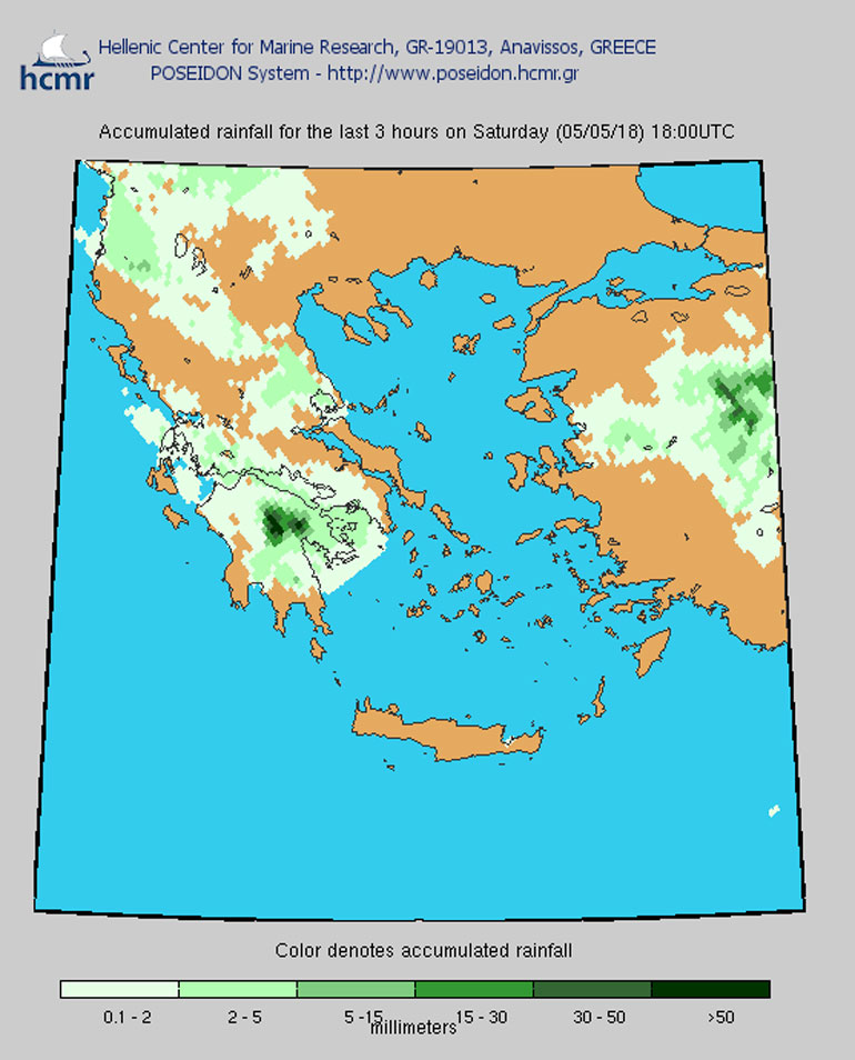 Ισχυρές καταίγιδες το Σάββατο (ώρα: 18.00) στην Πελοπόννησο