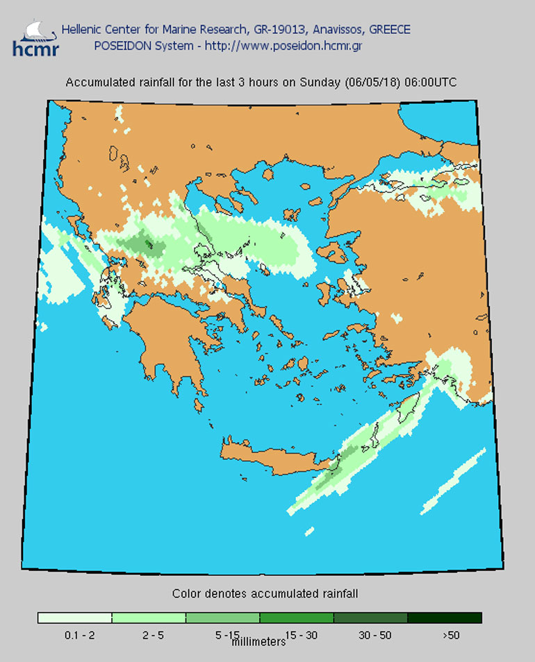 Τοπικές καταιγίδες στη κεντρική Ελλάδα την Κυριακή