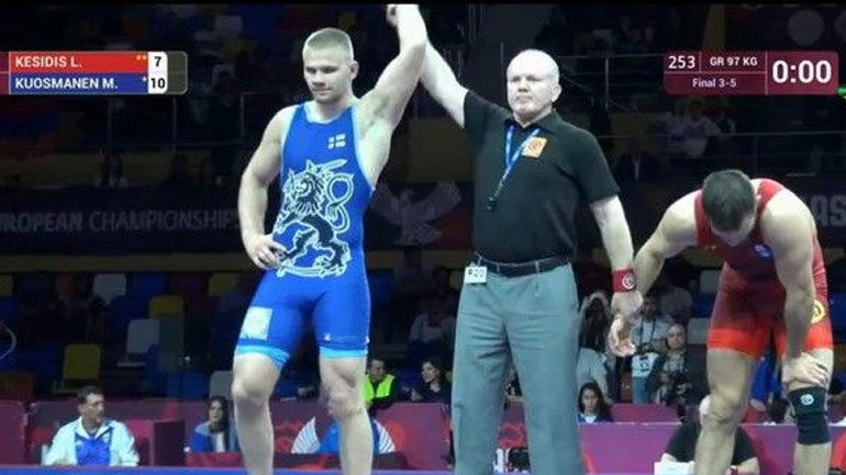 Πάλη: Στην 5η θέση του Ευρωπαϊκού πρωταθλήματος ο Κεσσίδης