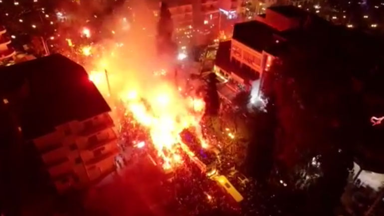 «Κιτρινόμαυρη» λαοθάλασσα στη Νέα Φιλαδέλφεια για την πρωταθλήτρια ΑΕΚ