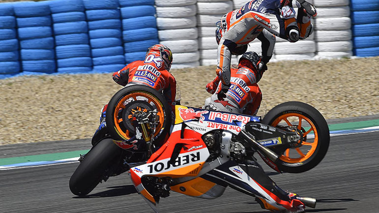 Η σύγκρουση των Lorenzo, Dovizioso και Pedrosa