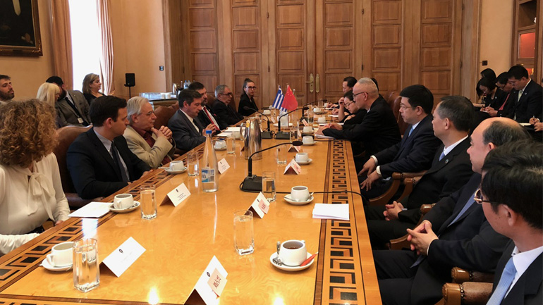 Συνάντηση Γ. Καμίνη με τον Γενικό Γραμματέα του Κομμουνιστικού Κόμματος Πεκίνου Cai Qi